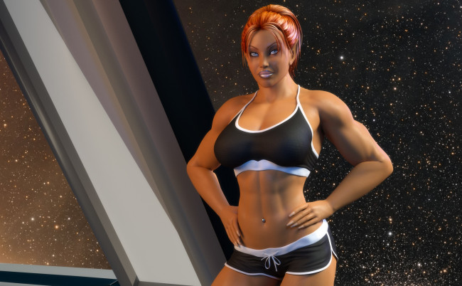 Обои картинки фото 3д графика, люди , people, девушка, взгляд, фон