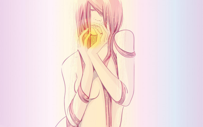 Обои картинки фото векторная графика, девушки , girls, девушка, волосы, свет