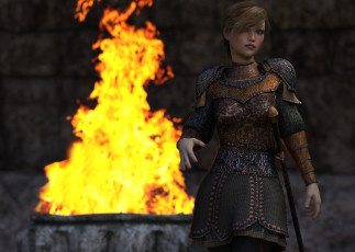 Картинка 3д+графика фантазия+ fantasy фон взгляд девушка