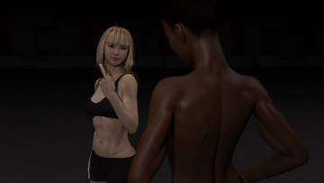 Картинка 3д+графика люди+ people фон взгляд девушка