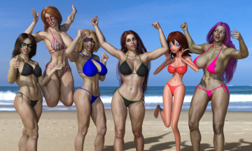 Картинка 3д+графика люди+ people взгляд девушки фон