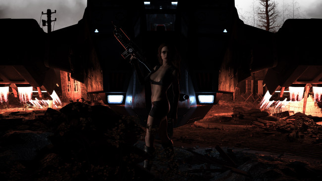 Обои картинки фото 3д графика, фантазия , fantasy, фон, взгляд, девушка