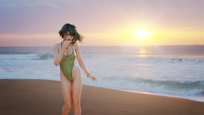 Обои картинки фото 3д графика, люди , people, фон, взгляд, девушка