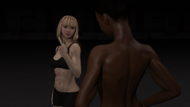 Обои картинки фото 3д графика, люди , people, фон, взгляд, девушка