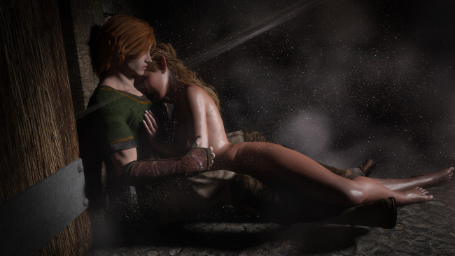 Обои картинки фото 3д графика, романтика , romantics, взгляд, девушка, фон