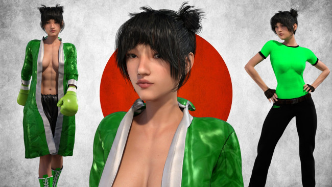 Обои картинки фото 3д графика, спорт , sport, фон, взгляд, девушка