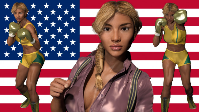 Обои картинки фото 3д графика, спорт , sport, взгляд, девушка, фон