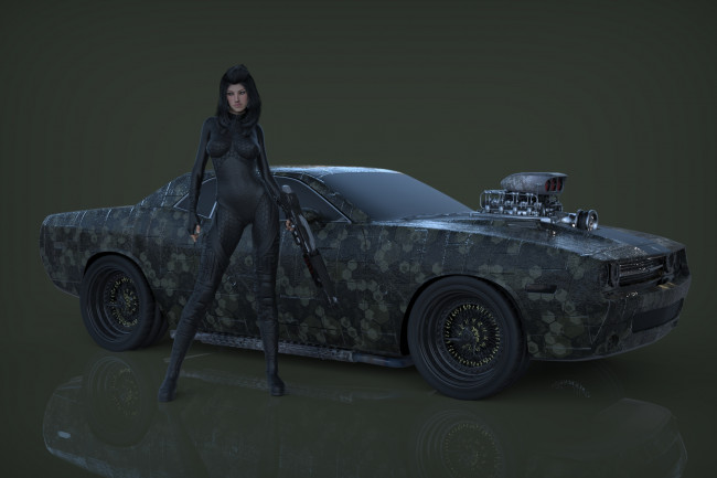 Обои картинки фото 3д графика, фантазия , fantasy, фон, взгляд, девушка