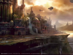 Картинка календари фэнтези 2019 calendar архитектура строение здание город