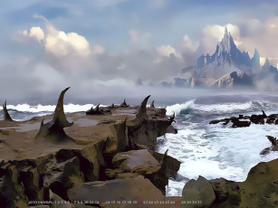 Картинка календари фэнтези 2019 calendar пейзаж природа водоем