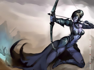 Картинка календари фэнтези воительница девушка лук стрела оружие calendar 2019