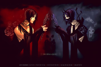 Картинка календари фэнтези 2019 calendar цветы зеркало девушка