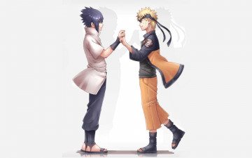 Картинка аниме naruto друзья наруто узумаки саске учиха