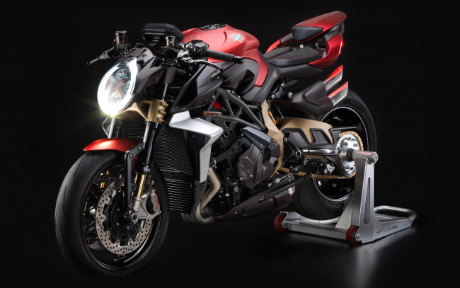 Обои картинки фото 2019 mv agusta brutale 800, мотоциклы, mv agusta, 2019, вид, спереди, красный, черный, спортивный, мотоцикл, итальянские