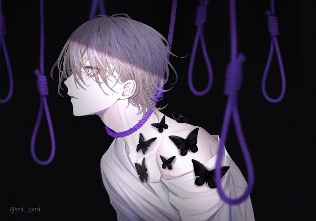 Обои картинки фото аниме, unknown,  другое , парень