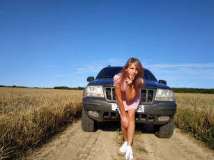 обоя автомобили, -авто с девушками, jeep, grand, cherokee