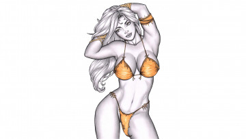 Картинка рисованное elberty+oliveira девушка фон