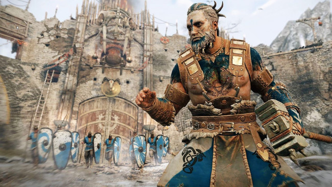 Обои картинки фото видео игры, for honor,  wrath of the jormungandr, воин, молот, крепость