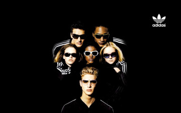 обоя бренды, adidas, лица, очки