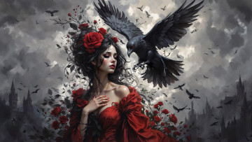 обоя фэнтези, девушки, нейросети, графика, нейроарт, ai, art, нейронные, сети, рисунки, нейро, искусство, нейрографика, graphics, neuroart, neural, networks, drawings, neuro, neurography