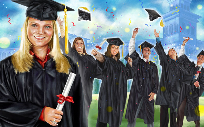 Обои картинки фото рисованные, люди