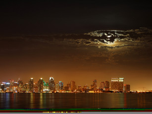 Картинка города огни ночного