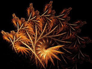 Картинка 3д графика fractal фракталы узор тёмный абстракция