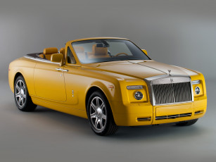 Картинка автомобили rolls royce купе желтый