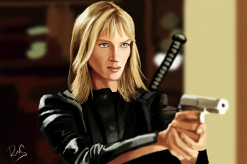 Картинка рисованные люди киллер beatrix kiddo