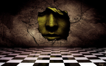 Картинка 3д графика creatures существа клетка стена