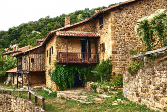 Картинка испания кантабрия кабесон де льебана разное сооружения постройки дома