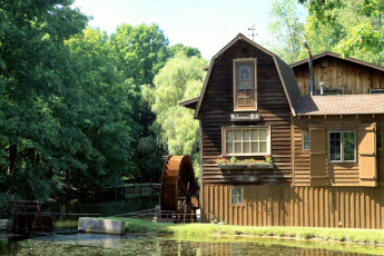 Картинка разное мельницы дом река мельница