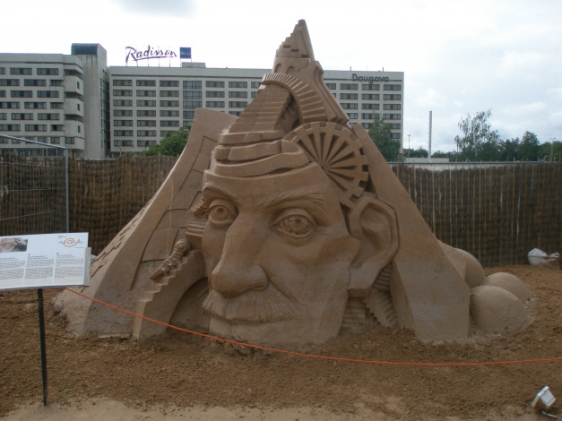 Обои картинки фото разное, фигуры, из, песка, льда, снега, песок