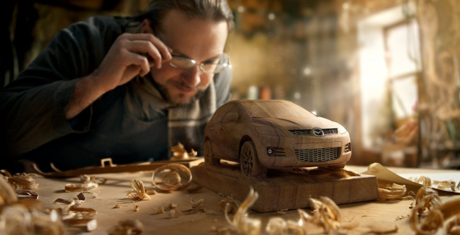 Обои картинки фото разное, ремесла, поделки, рукоделие, столяр, модель, машина, стружки