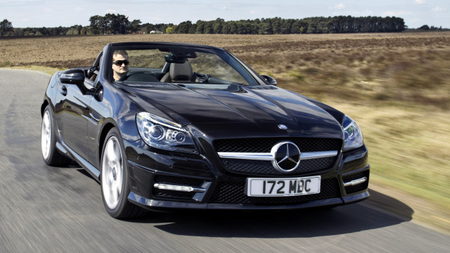 Обои картинки фото mercedes, slk, автомобили, benz, автомобиль, стиль, мощь, скорость