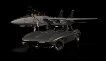 Картинка автомобили 3д фон самолет автомобиль