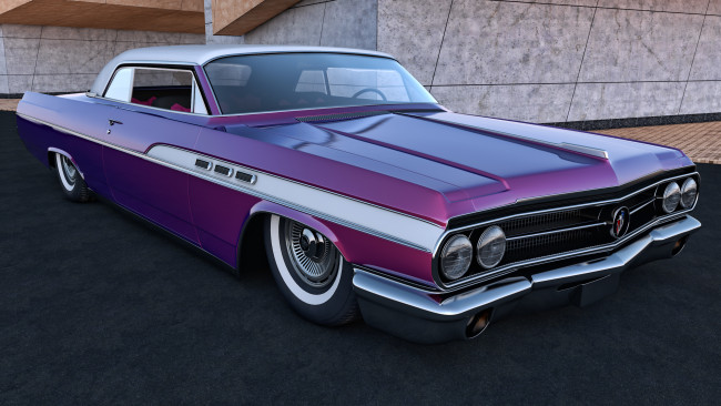 Обои картинки фото автомобили, 3д, convertible, 1963, buick, wildcat, mk1
