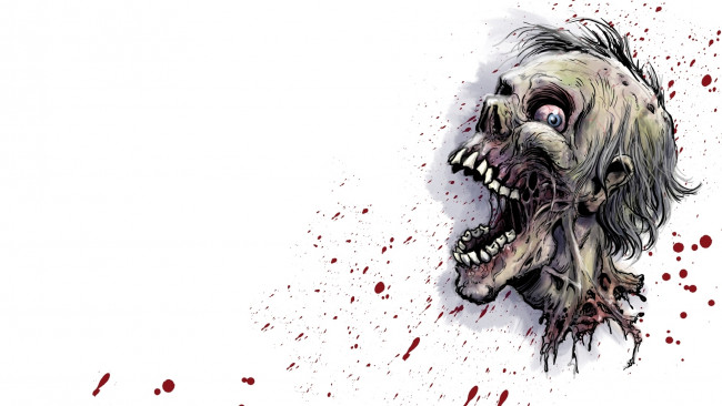 Обои картинки фото фэнтези, нежить, гниль, кровь, пасть, мертвец