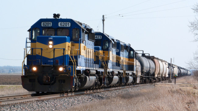 Обои картинки фото техника, поезда, локомотив, дорога, железная, состав