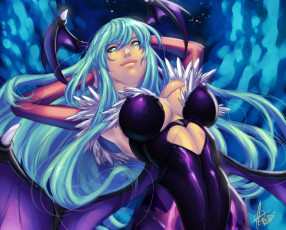 Картинка разное арты демон фон взгляд девушка