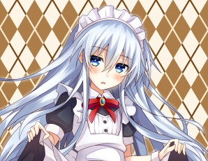 Картинка аниме kantai+collection взгляд девушка платье фон