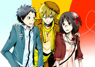 Картинка аниме durarara анри кида микадо