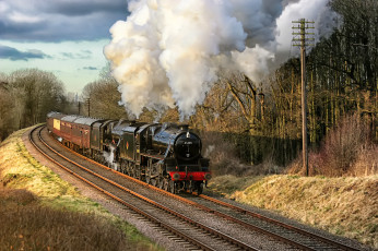 Картинка техника паровозы паровоз рельсы дорога железная