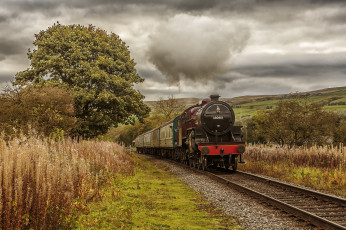 Картинка техника паровозы рельсы паровоз дорога железная