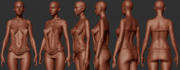 Картинка 3д+графика _science+fiction фон взгляд девушка