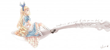 Картинка аниме alice+in+wonderland арт elea artist alice in wonderland девочка фон ложка алиса