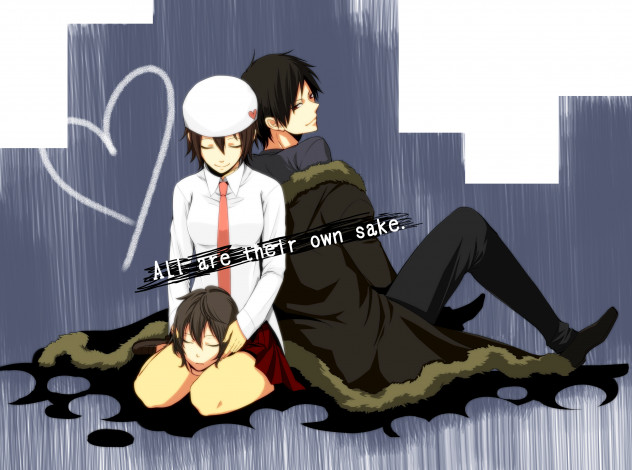 Обои картинки фото аниме, durarara, девушка, изая, орихара