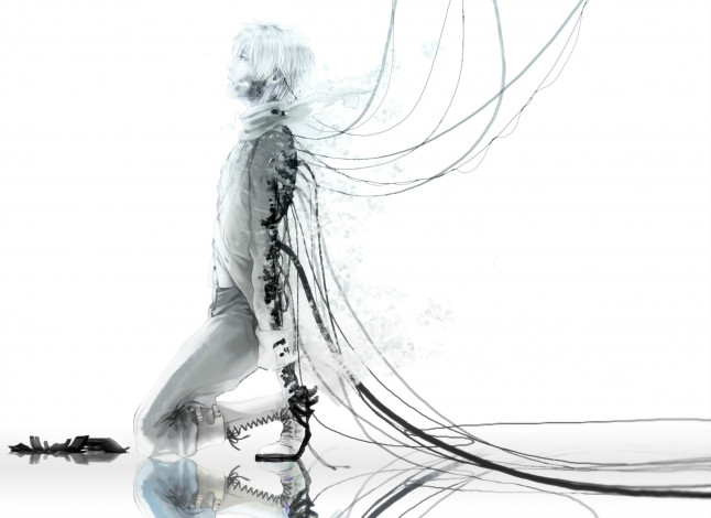 Обои картинки фото аниме, dramatical murder, драматическое, убийство, арт, киборг