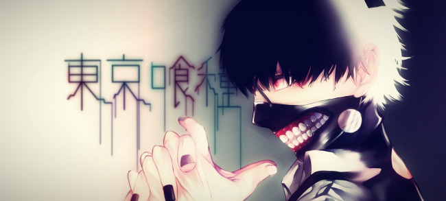 Обои картинки фото аниме, tokyo ghoul, токийский, гуль, арт, канеки