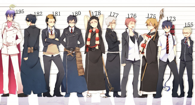 Обои картинки фото аниме, ao no exorcist, рин, синий, экзорцист, арт, парни, братья, юкио